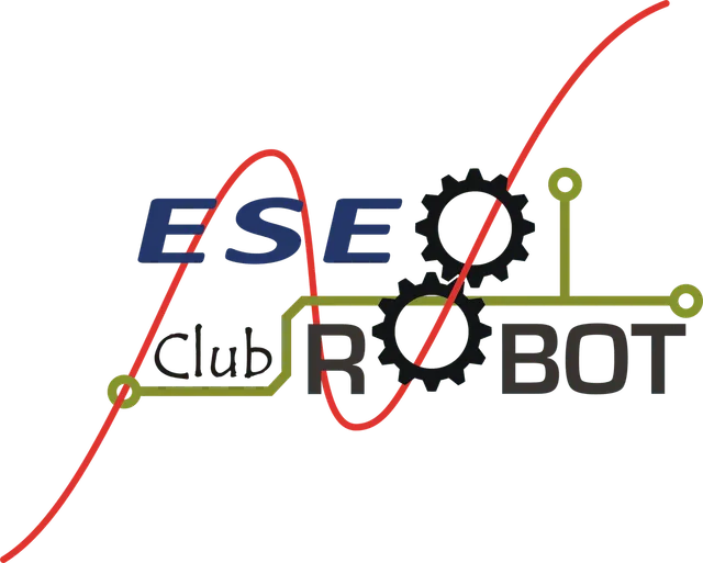 Ancien logo du club, « ESEO Club Robot », utilisé jusqu'en 2018